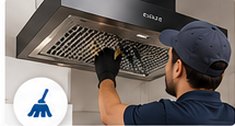 Kitchen chimney deep cleaning service illustration