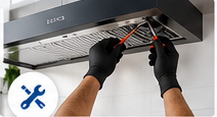 Chimney repair service illustration with technician